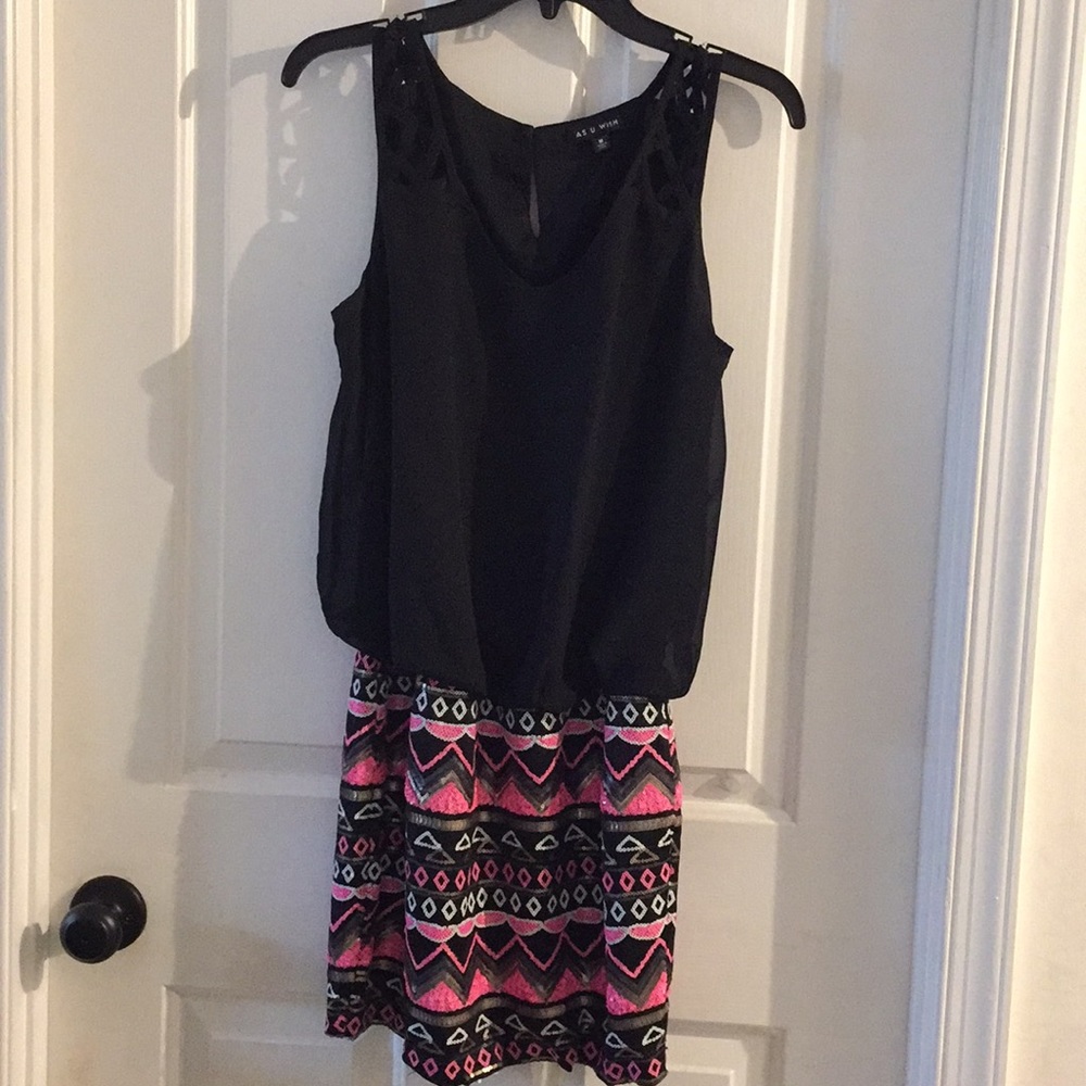 As U Wish🥳HP🥳Beautiful Black/pink Dress